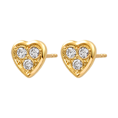 Boucles d’oreilles Cadora – Or jaune 9 carats et diamants synthétiques