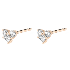 Précieux Secret Stud Earrings - Mini Lovely – 18 karat pink gold and diamonds 