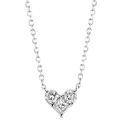 Collier Précieux Secret - Mini Lovely - or blanc 18 carats et diamants 