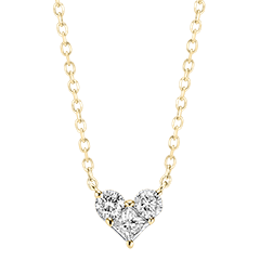 Précieux Secret Necklace - Mini Lovely - 18 karat yellow gold and diamonds 