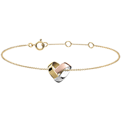 Bracelet Cœur Pliage 3 ors 9 carats