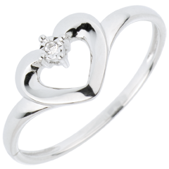 Bague Joli Cœur - or blanc 18 carats