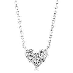Précieux Secret Necklace - Lovely - 18 karat white gold and diamonds