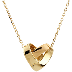 Folding Heart necklace – 18ct yellow gold
