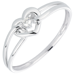 Anillo Mi Amor - oro blanco 18 quilates y diamante