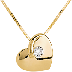 Collar Corazón Apasionado - oro amarillo 18 quilates y diamantes