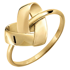 Anello Cuore Pliage – Oro giallo 9 carati
