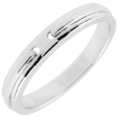 Alianza Promesa - oro blanco 9 quilates - pequeño modelo