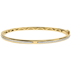 Bracciale Rigido Promessa - Oro giallo e Diamanti - 18 carati