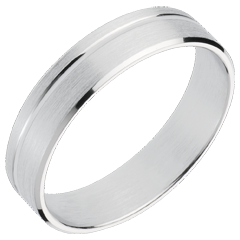 Fede nuziale - Principe - Oro bianco - 18 carati 