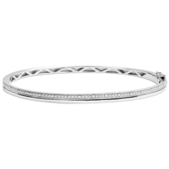 Bracciale Eleganza - Oro bianco e Diamanti - 9 carati