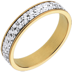 Alliance illusion - or blanc et or jaune 18 carats