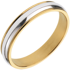 Alliance Henri - or blanc et or jaune 18 carats