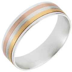 Anneau Lacet Trois ors - trois ors 18 carats