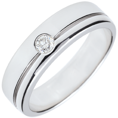 White Gold Diamond Olympia Wedding Band - Large Model - 18 carats