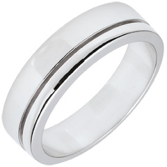 White Gold Diamond Olympia Wedding Band - Large Model - 18 carats