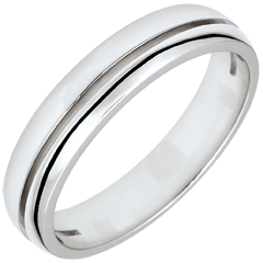 White Gold Olympia Wedding Band - Small Model