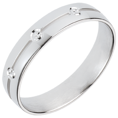 Alliance Keops or blanc 18 carats