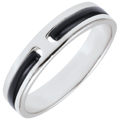 Wedding Ring Promise - all gold - black lacquer - 5mm