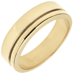 Yellow Gold Diamond Olympia Wedding Band - Large Model - 18 carats