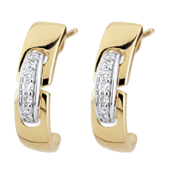 Yellow Gold Eternal Union Earrings