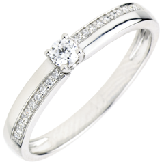 Engagement Ring Destiny - Wonder - white gold - 9 carats