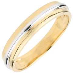 Wedding Ring Helio - Yellow gold and white gold
