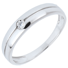 Inel Eden Pur aur alb de 18K şi diamant - diamant 0.022 carate