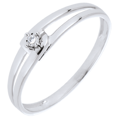 Inel Modernity Diamant aur alb de 9K - diamant 0.01 carate