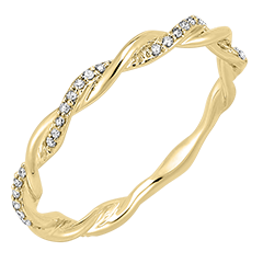 Inel Prospețime- Olympe - aur galben de 18 carate și diamante