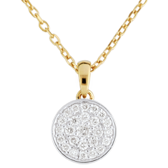Colier bicolor Constelaţia mea - 0.163 diamante - aur alb şi aur galben de 9K