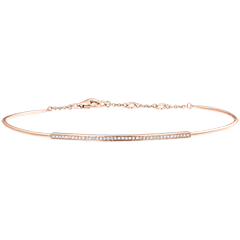  Brățară Fixă Prospețime – Pleiadă de diamante – aur roz de 9 carate și diamante