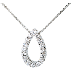 Colier Capriciu din aur alb de 18K - 1.05 carate - 16 de diamante