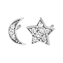 Cercei Prospețime - Sirius - aur alb de 18 carate și diamante