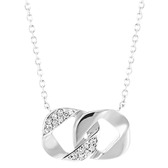 Collier Regard d'Orient - Lia - or blanc 9 carats et diamants