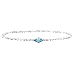 Regard d'Orient bracelet - blue topaz and diamonds -white gold 9 carats