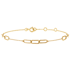 Bracelet Regard d'Orient - Pia - 3 maillons - or jaune 18 carats