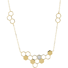 Revelation Necklace - 18-carat yellow gold and diamonds.