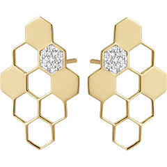 Revelation Earrings - 9-carat yellow gold and diamonds.
