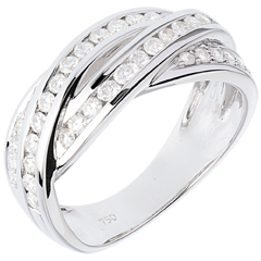 Ring Destiny - diamond 0.63 carat - white gold - 18 carats