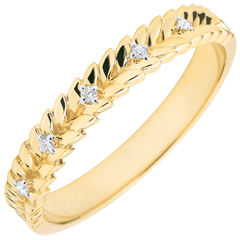 Ring Enchanted Garden - Diamond Braid - yellow gold - 18 carats 