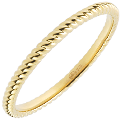 Ring Golden Rope - yellow gold