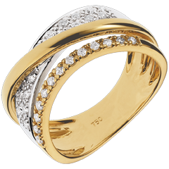 Ring Royal Saturn Variation - Gelbgold, Weißgold
