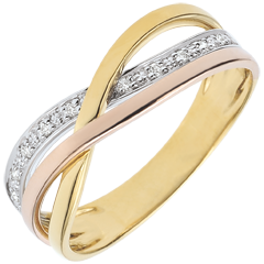 Damen Schmuck Ringe SHAY Halo Bypass Ring Aus 18 Karat Gold Mit Smaragd Und Diamanten in Mettallic 