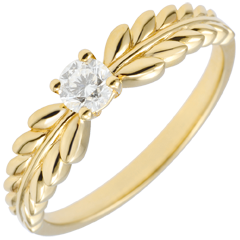 Ring Verzauberter Garten - Solitär Freesie - Gelbgold - 0.20 Karat - 9 Karat