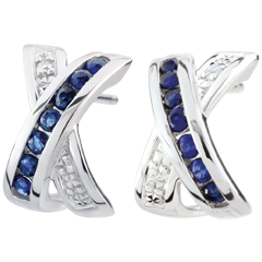 Boucles d'oreilles Parma - or blanc 9 carats