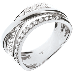 Bague Royale Saturne variation - or blanc 18 carats