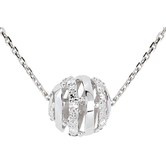 Love in a cage necklace - 11 diamonds