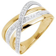 Ring Saturn Quadri - yellow gold - 9 carat