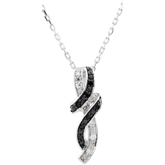 Necklace Clair Obscure - Rendez-vous - white gold, black diamond